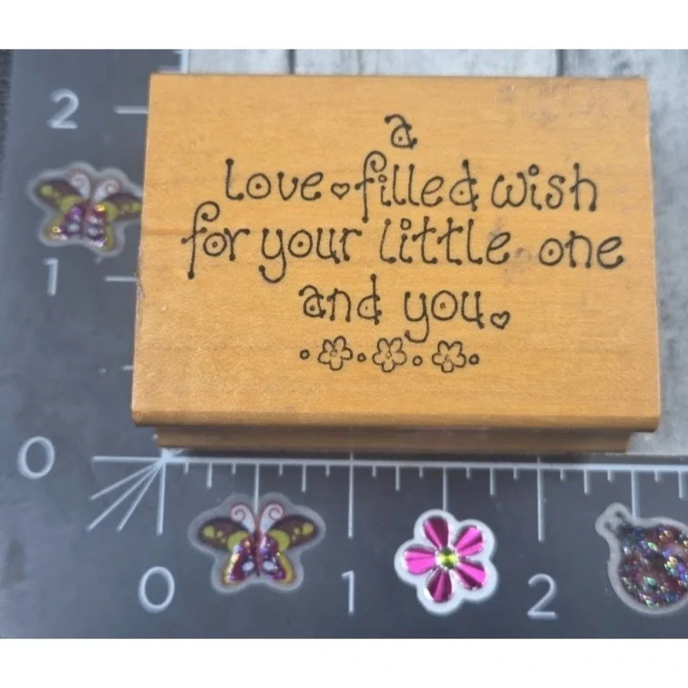 Art Impressions Love Filled Wish Little One You Baby Rubber Stamp Wood #L25